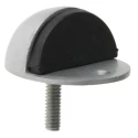 RS PRO Oval Silver Aluminium Door Stop Floor-Mounted with Rubber Buffer 894-6913