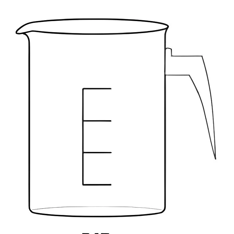 Beakers Low Form With Spout & Plastic Handle for lab image-1