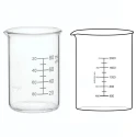 Low Form Beakers With Spout Graduated Accuracy ± 5% for Lab image-1