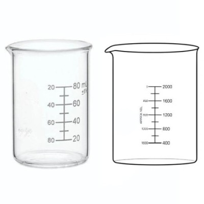 Low Form Beakers With Spout Graduated Accuracy ± 5% for Lab image-1