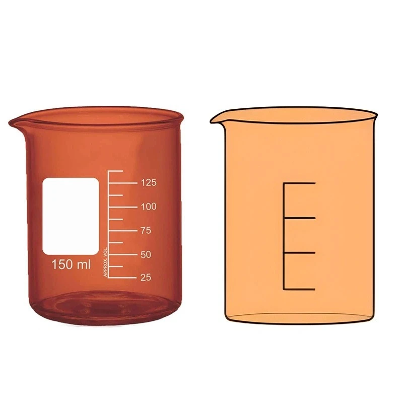 Amber Beakers Low Form With Spout Accuracy ±5% for Lab image-1