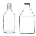 Reagent Bottles Narrow Mouth with Flat Head Stopper for Lab image-1