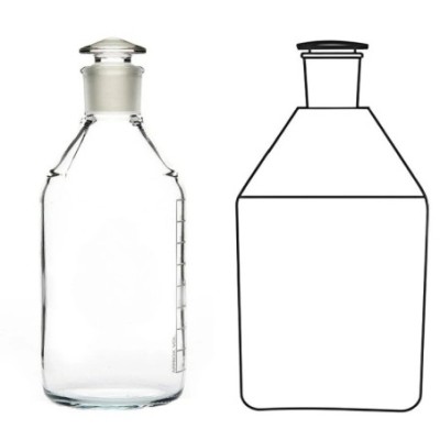 Reagent Bottles Narrow Mouth with Flat Head Stopper for Lab image-1