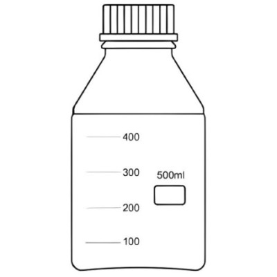 Clear Reagent Bottle Wide Mouth Polypropylene Blue Screw Cap Lab image-1