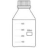 Reagent Bottle Clear Wide Mouth With Polypropylene Blue Screw Cap And Pouring Ring Repeatedly Autoclaveable Graduated