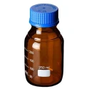  Amber Extra Wide Mouth Reagent Bottle with Polypropylene Cap Lab image-2