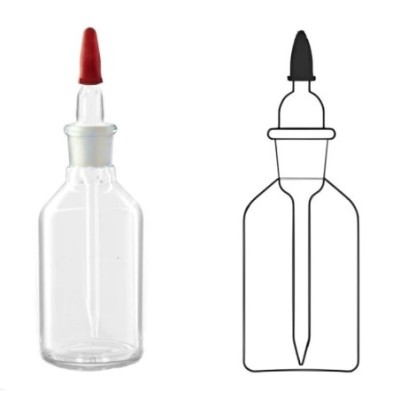 Amber Dropping Bottles with Interchangeable Stopper Lab image-1