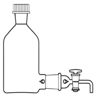 Aspirator Bottles with Screw Cap Glass Key Stopcock for Lab image-1