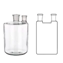 Woulf Bottles With Two Standard Joint Necks for lab image-1