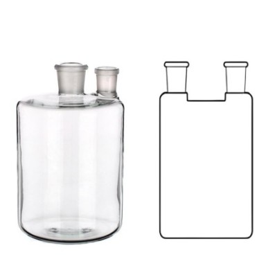 Woulf Bottles With Two Standard Joint Necks for lab image-1