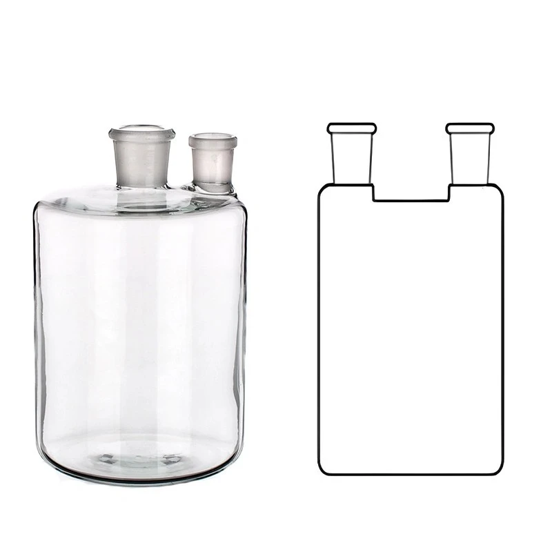 Woulf Bottles With Two Standard Joint Necks for lab image-1