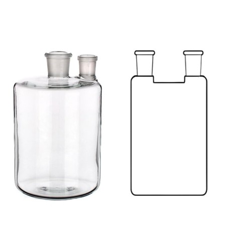 Woulf Bottles With Two Standard Joint Necks for lab image-1