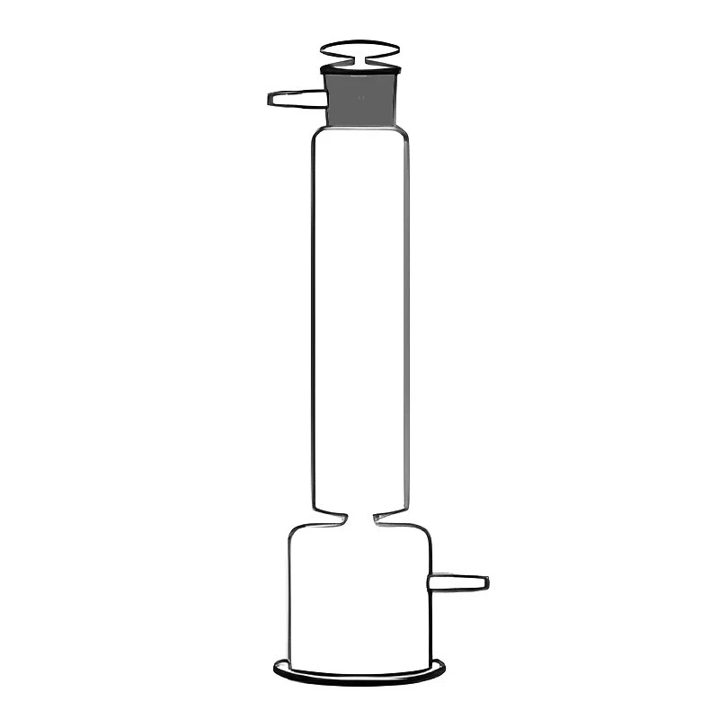 Calcium Chloride Tower Tubular with Stopcock at Top for Lab image-1