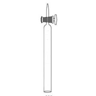 Gas Measuring Burettes Graduated with Zero & Stopcock Lab image-1