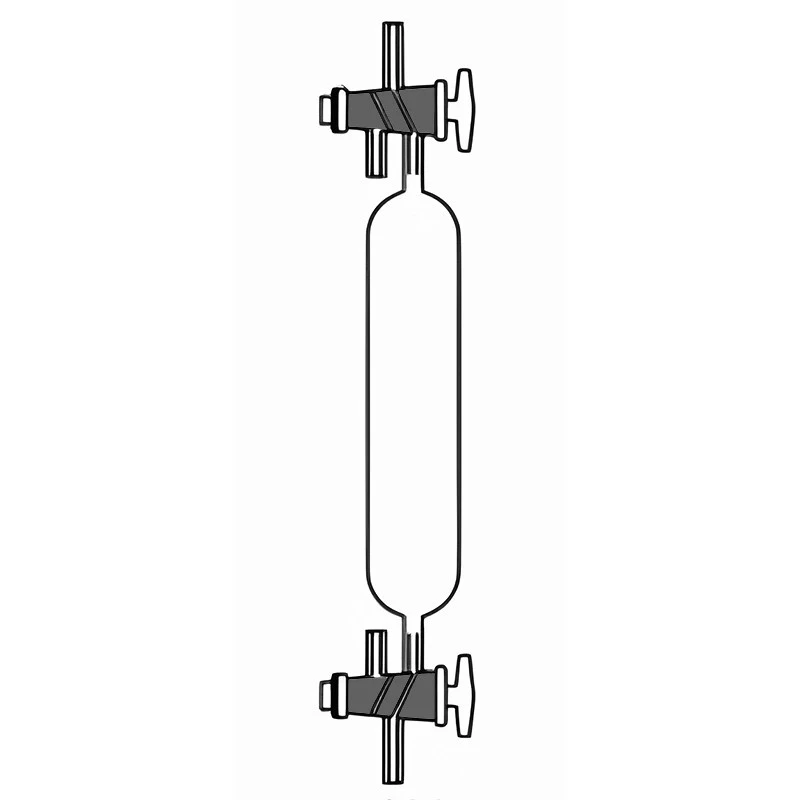 Gas Collecting Tubes with Two Three-Way Oblique Bore Stopcocks Lab image-1