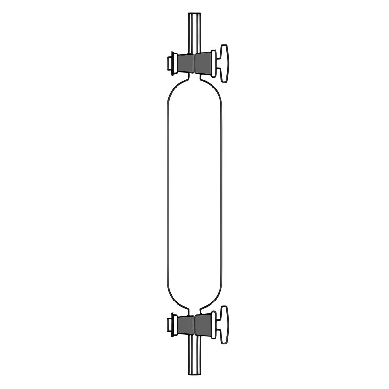 Gas Collecting Tubes with Two Two-Way Stopcocks for Lab image-1