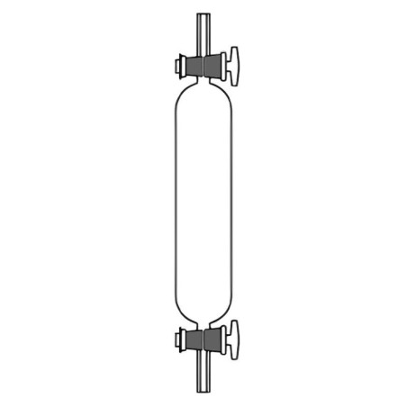 Gas Collecting Tubes with Two Two-Way Stopcocks for Lab image-1