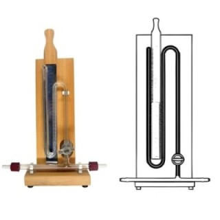 Manometer Bennert Type Anchutz 120-0-120mm Sliding Scale Lab image-1