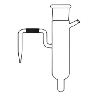 Calomel Potential Vessel Plain with Rubber Connected Side Tube Lab image-1