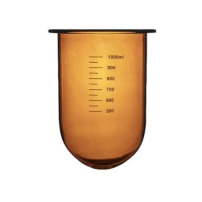 Dissolution Bowl Amber Glass With Graduation for lab image-1