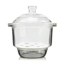 Dessicator Plain With Knobbed Lid & Porcelain Plate for Lab image-1