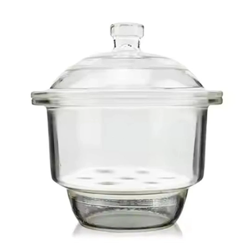 Dessicator Plain With Knobbed Lid & Porcelain Plate for Lab image-1