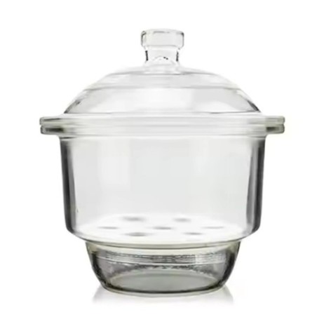 Dessicator Plain With Knobbed Lid & Porcelain Plate for Lab image-1