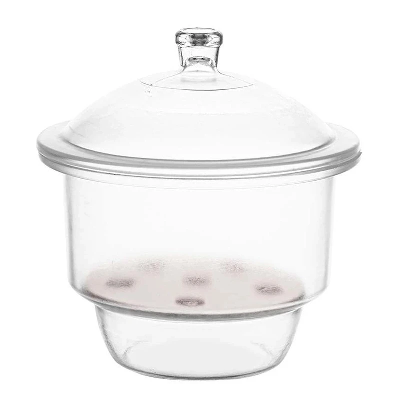  Dessicator Plain With Knobbed Lid & Porcelain Plate for Lab image-2