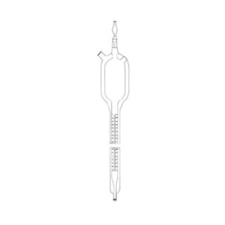 Carbon Burettes Double Walled with Valve for Lab Use image-1