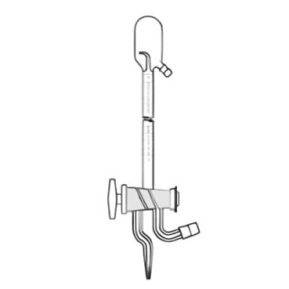 Sulphur Burette 4ml with Automatic Zero & Stopcock for Lab image-1