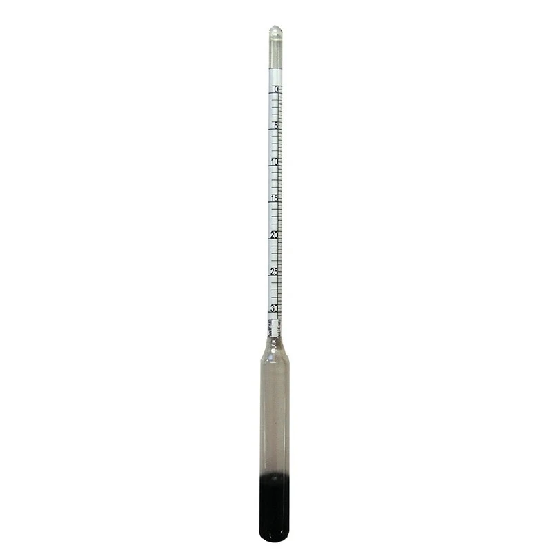 Beaume Hydrometer 10° Range with Paper Scale for Lab Use image-1