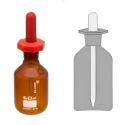 Dropping Bottle Soda Glass Amber with Polythene Stopper for Lab image-1