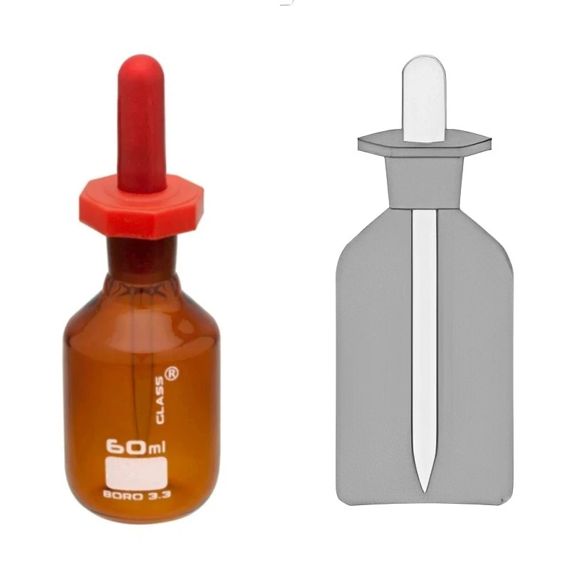 Dropping Bottle Soda Glass Amber with Polythene Stopper for Lab image-1