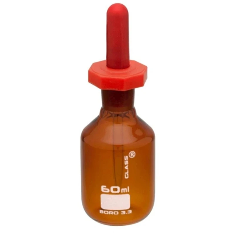  Dropping Bottle Soda Glass Amber with Polythene Stopper for Lab image-2