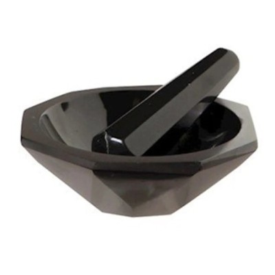 Agate Motor & Pestle Black for lab image-1
