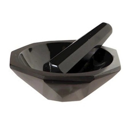 Agate Motor & Pestle Black for lab image-1