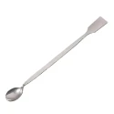 Spatula Stainless Steel One End Flat One End Spoon for lab image-1