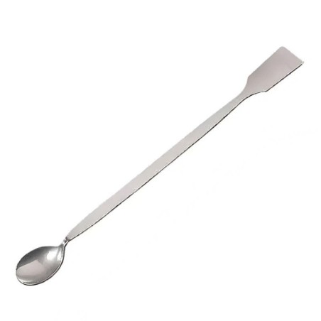 Spatula Stainless Steel One End Flat One End Spoon for lab image-1