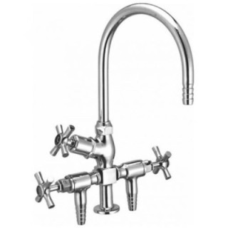 Swan Neck Tap Brass Chrome Plated for lab image-1