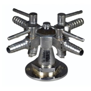 Gas Tap Brass Moulded Copper Oxidised / Chrome Plated for lab image-1