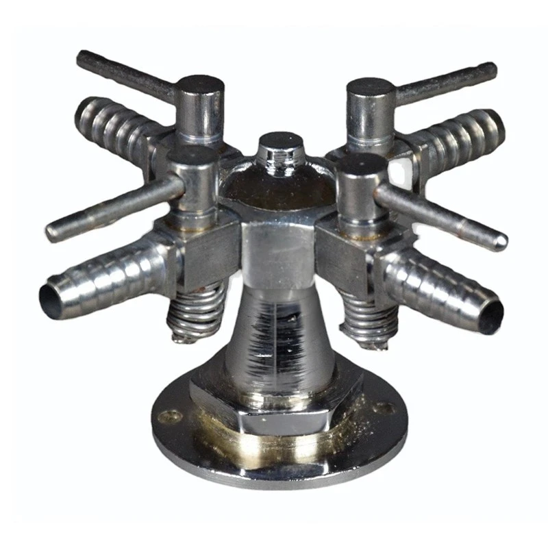 Gas Tap Brass Moulded Copper Oxidised / Chrome Plated for lab image-1