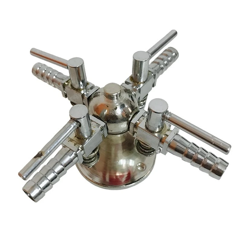  Gas Tap Brass Moulded Copper Oxidised / Chrome Plated for lab image-2