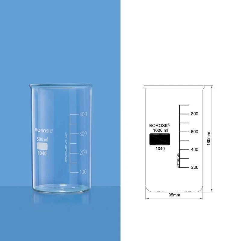 Borosil 250 ml Tall Form Beaker With Spout 1040021 image-1