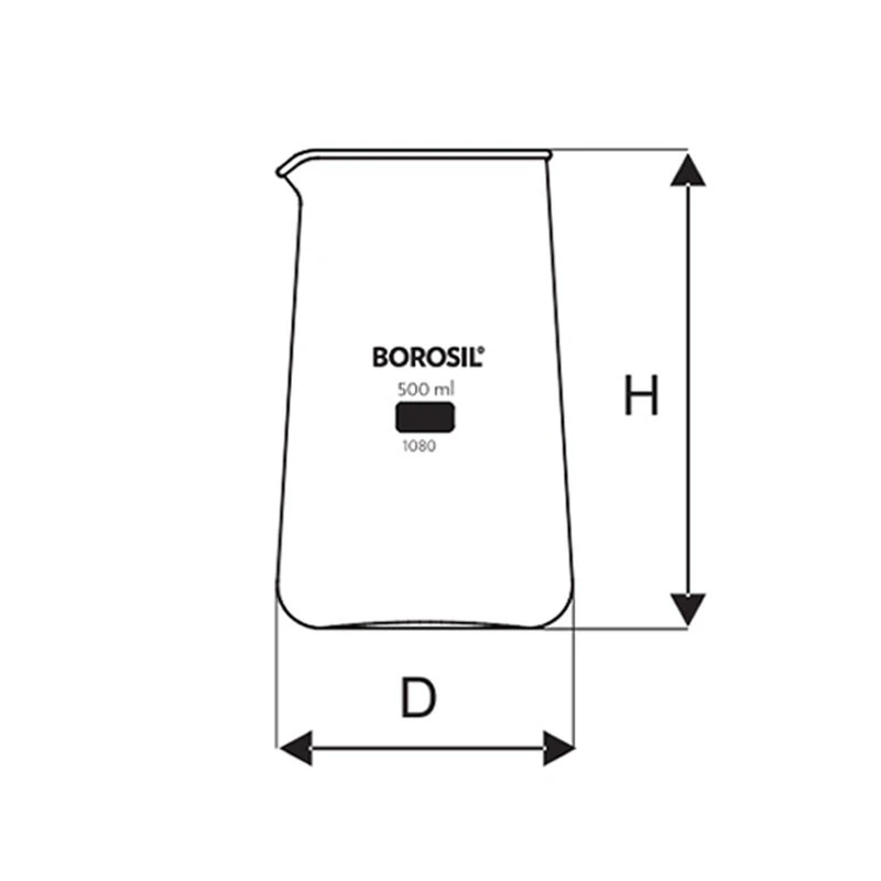  Borosil 250 ml Phillip (Conical) Beaker With Spout image-3