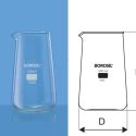 Borosil 500 ml Phillip (Conical) Beaker With Spout image-1