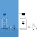 Borosil 10000 ml Aspirator Bottle With GL 45 Stopcock image-1