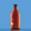  Borosil 1000ml Narrow Mouth Amber Bottle Glass Stopper 1509029 image-2