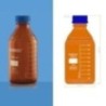 Borosil 1519024 - 500 ml Narrow Mouth Reagent Bottle With Screw Cap, Amber