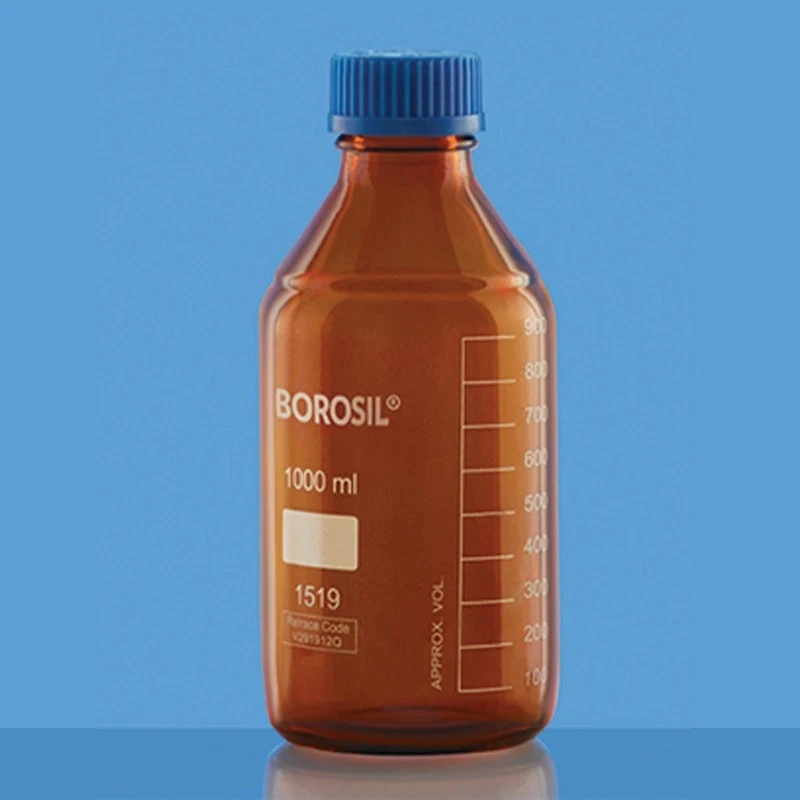  Borosil 2000ml Narrow Mouth Amber Bottle Screw Cap 1519030 image-2