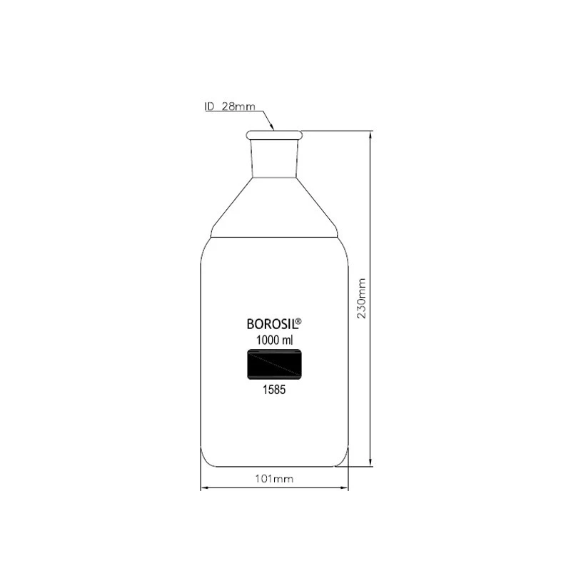  Borosil 500ml Solution Bottle With Tooled Neck 1585024 image-3